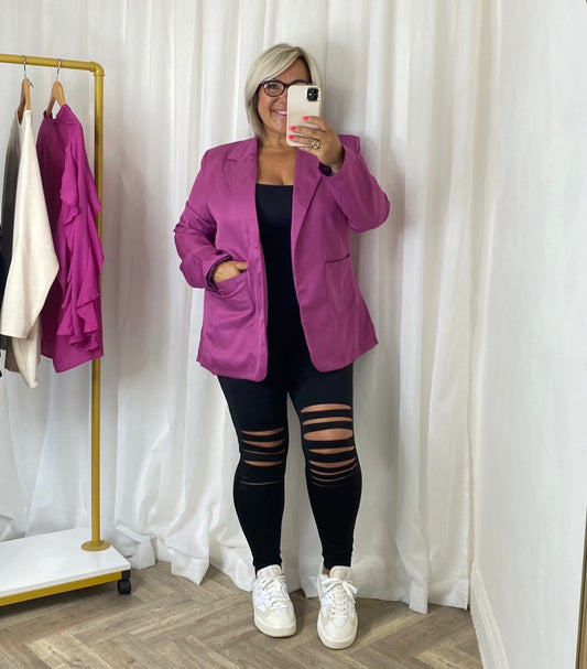 Magenta Light Weight Blazer