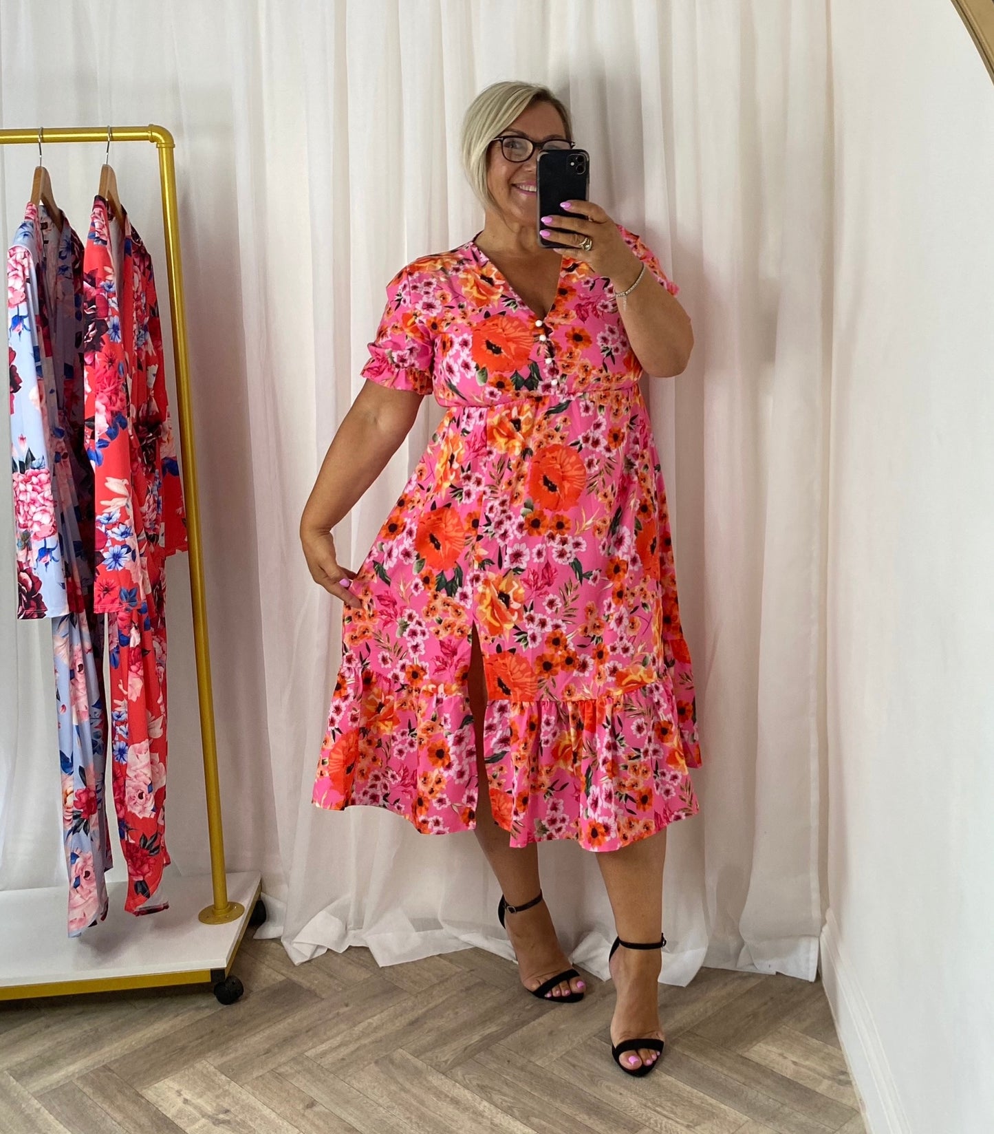 Floral Split Midaxi Dress