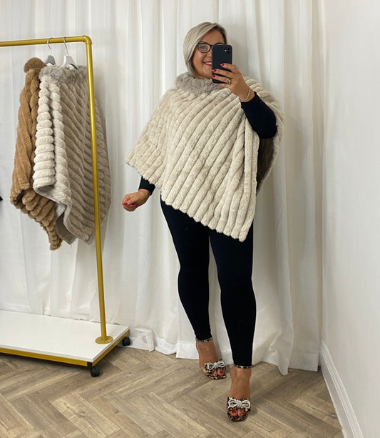 Stone Fur Poncho