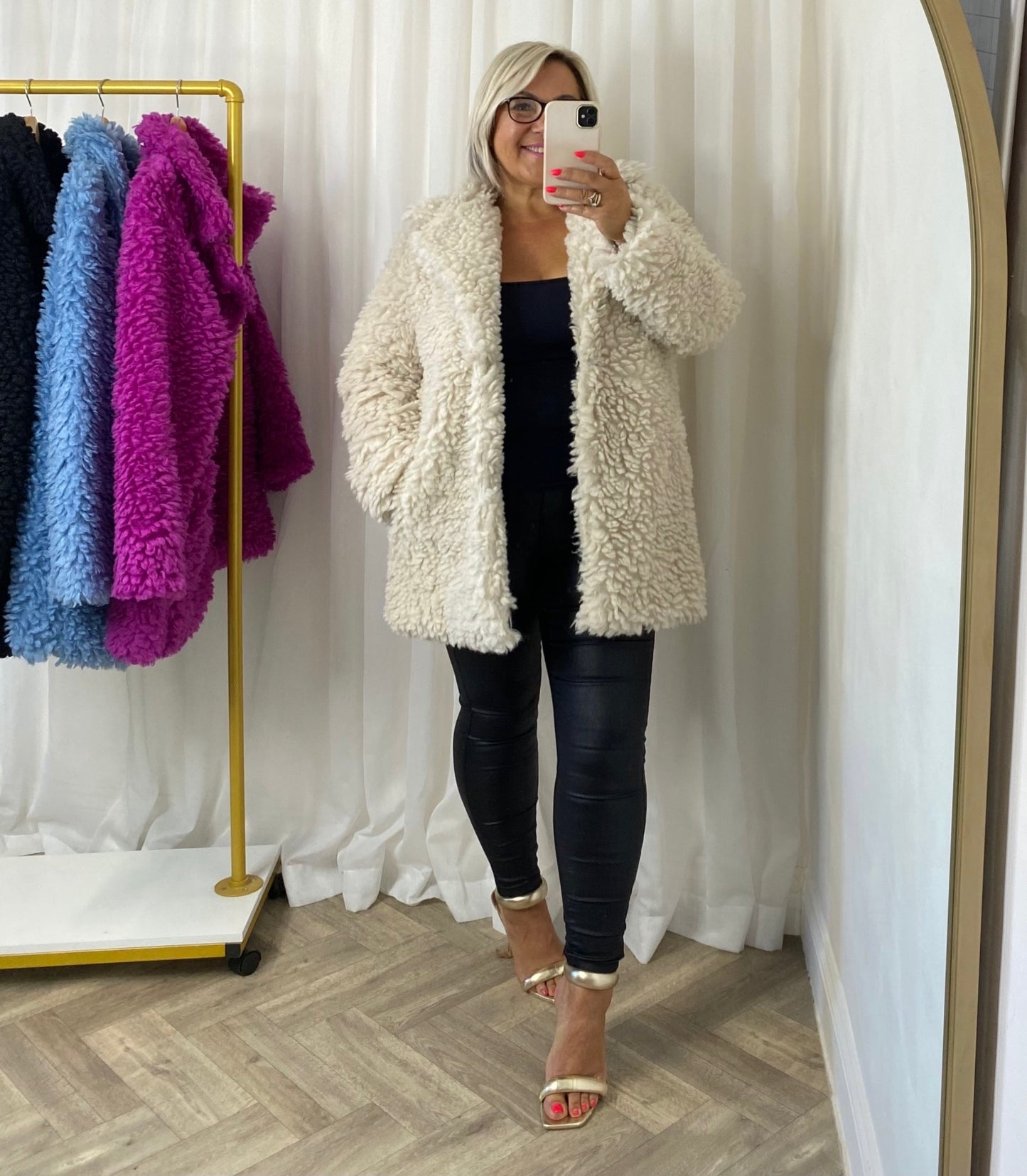 Cream Fluffy Teddy Coat