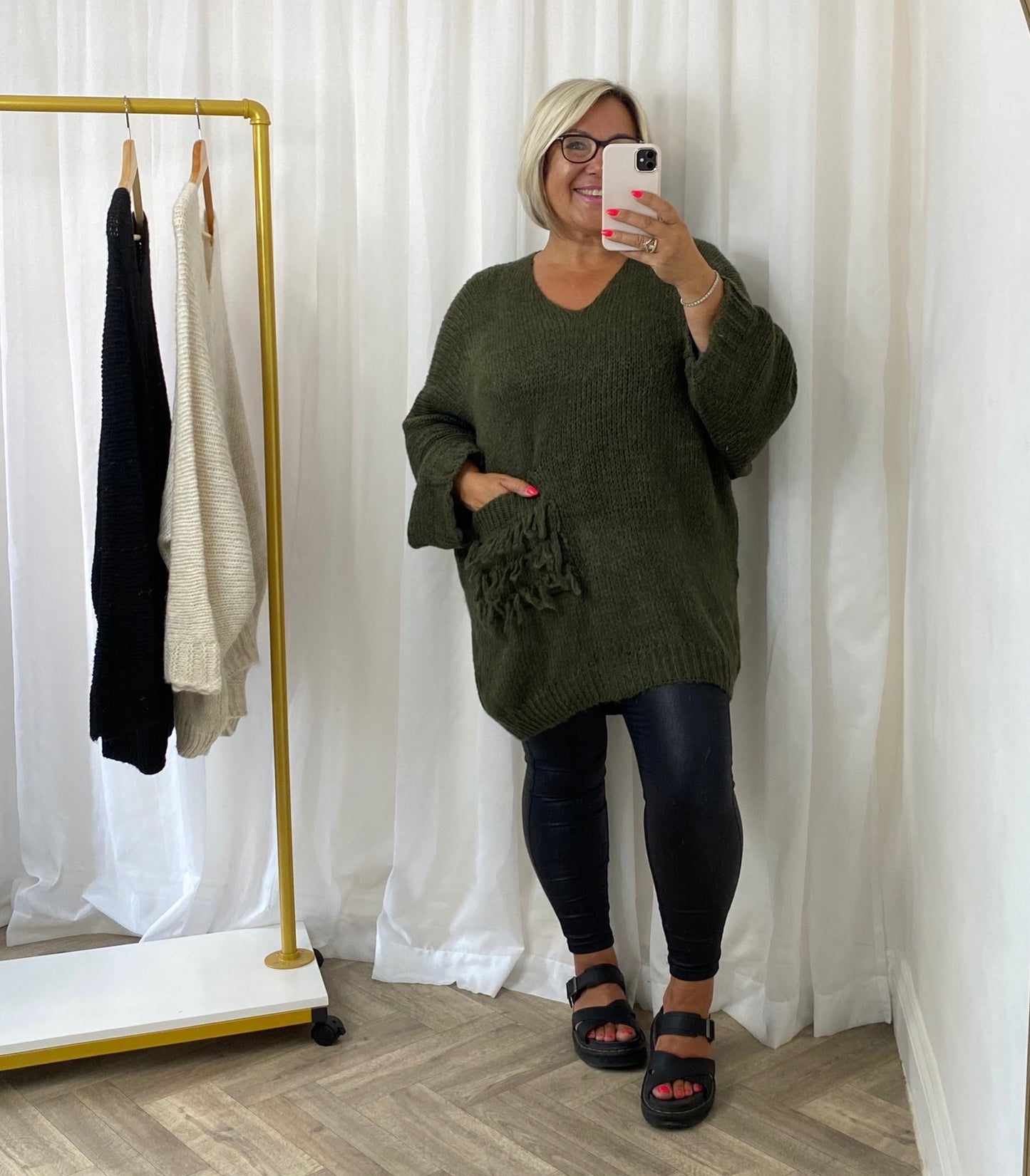 Chunky Knit Khaki Jumper