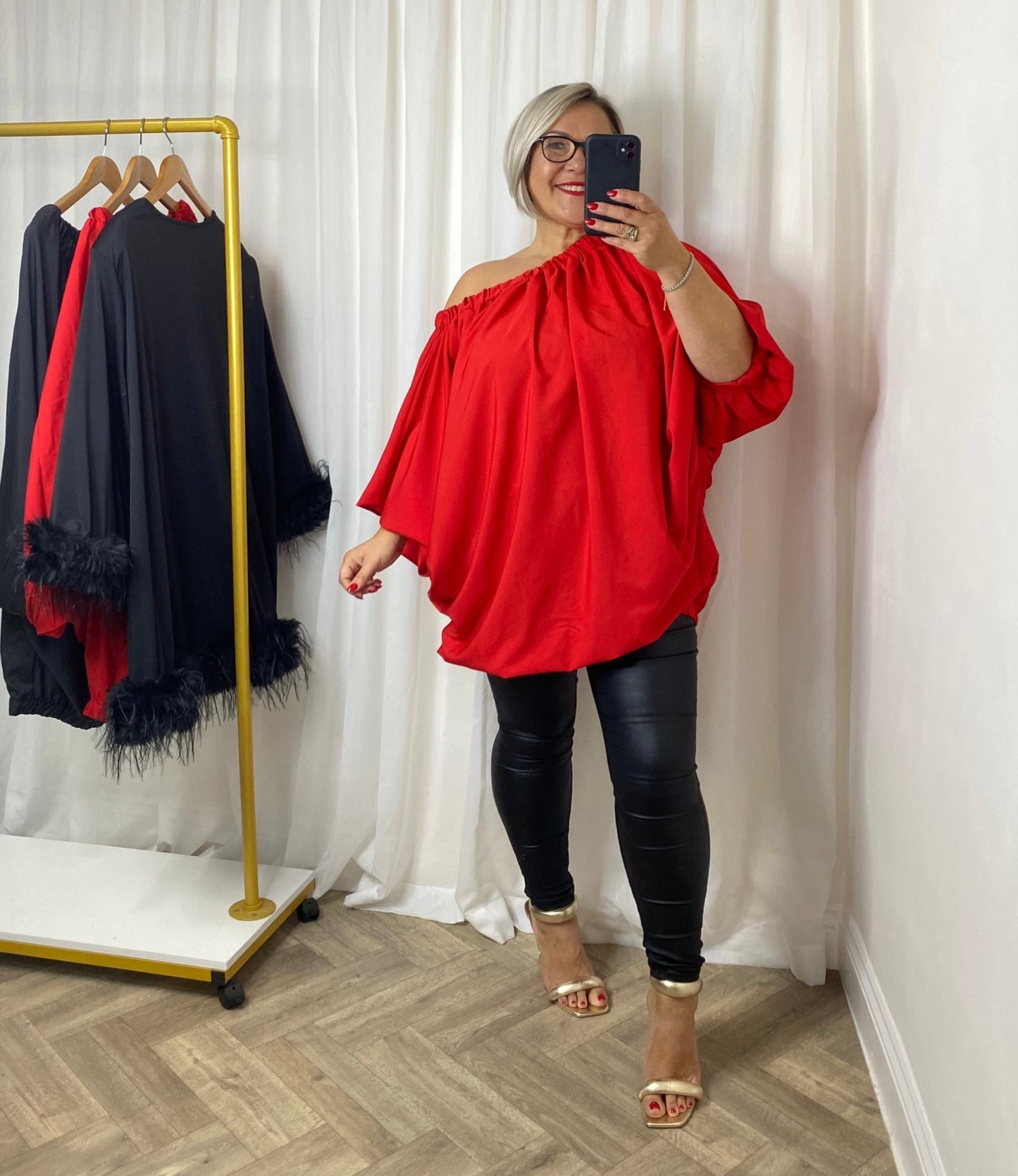 Red Extreme Oversized Top / Dress