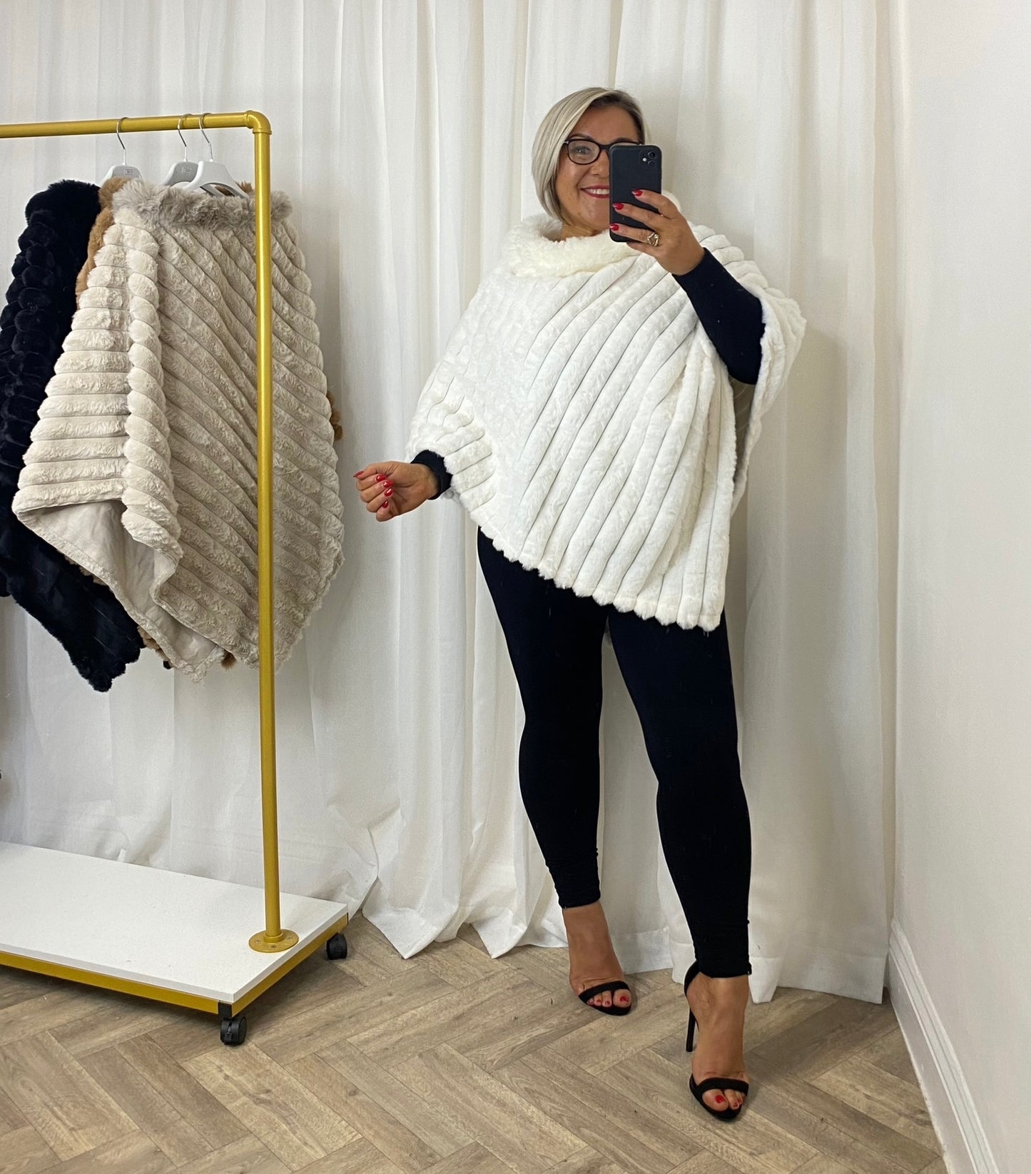 White Fur Poncho