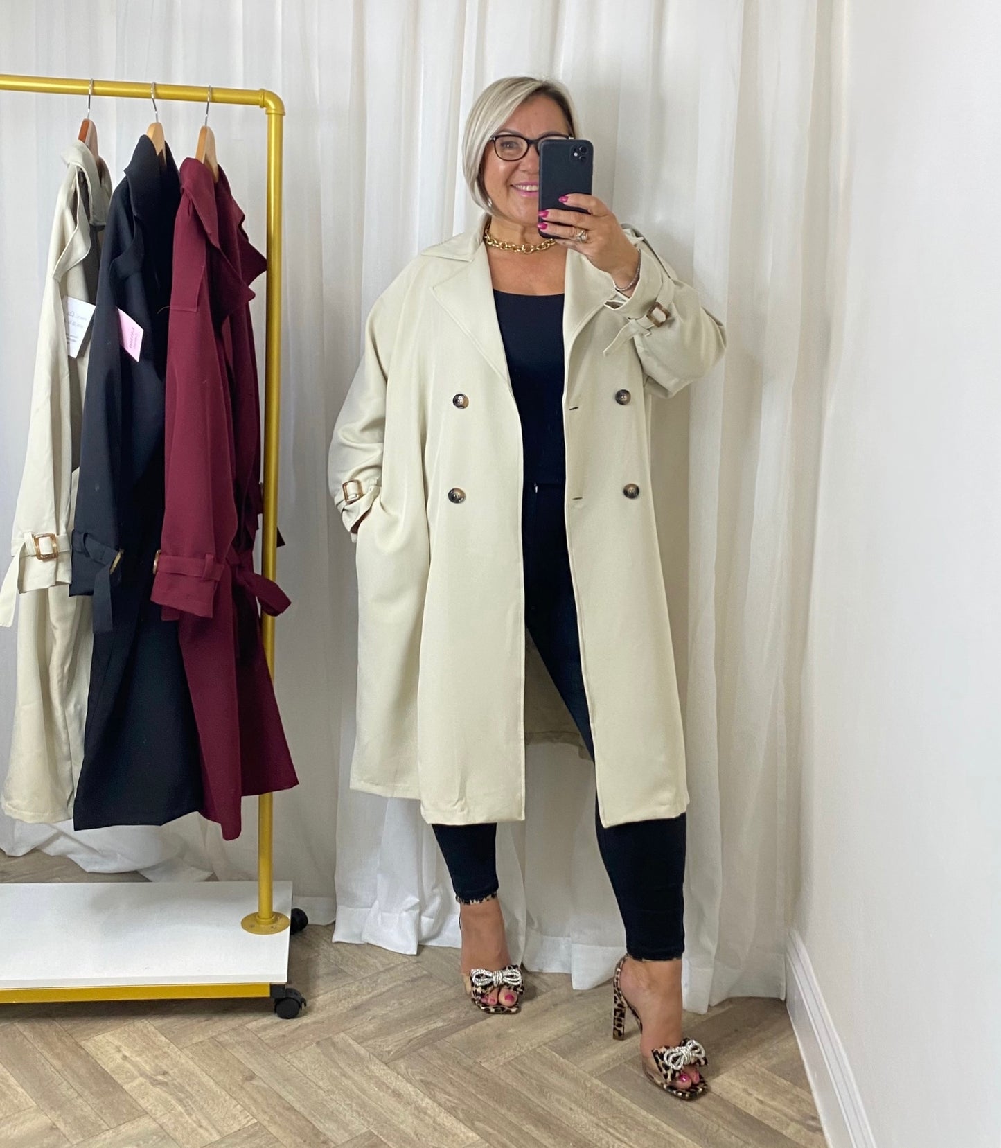 Cream Tench Coat