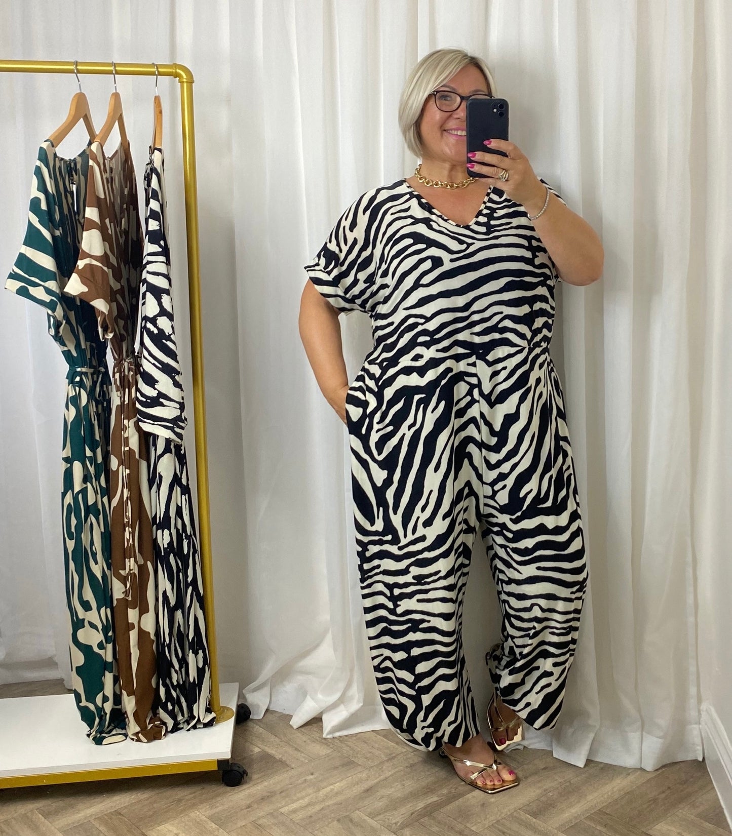 Zebra Print Jumpsuit