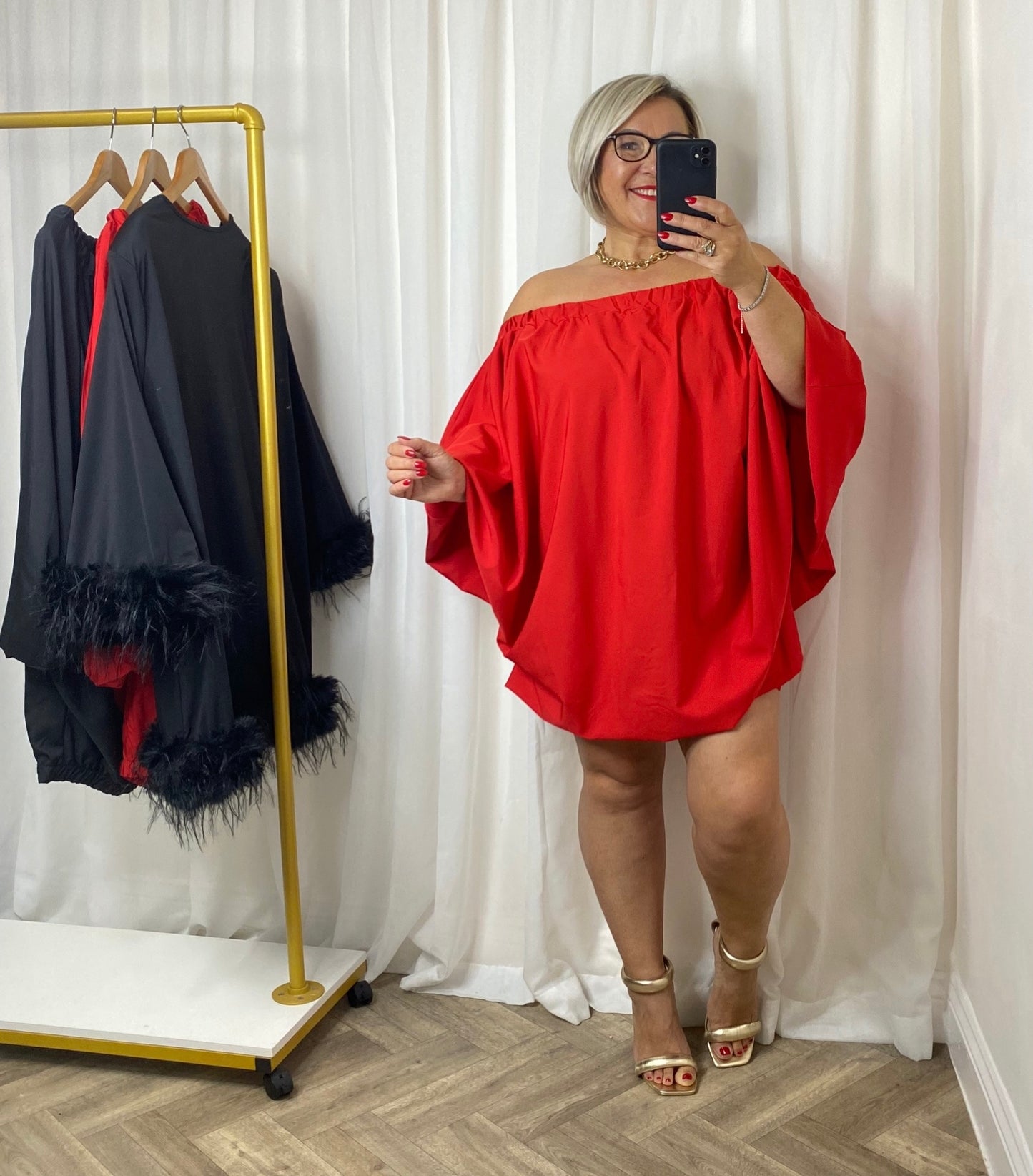 Red Extreme Oversized Top / Dress