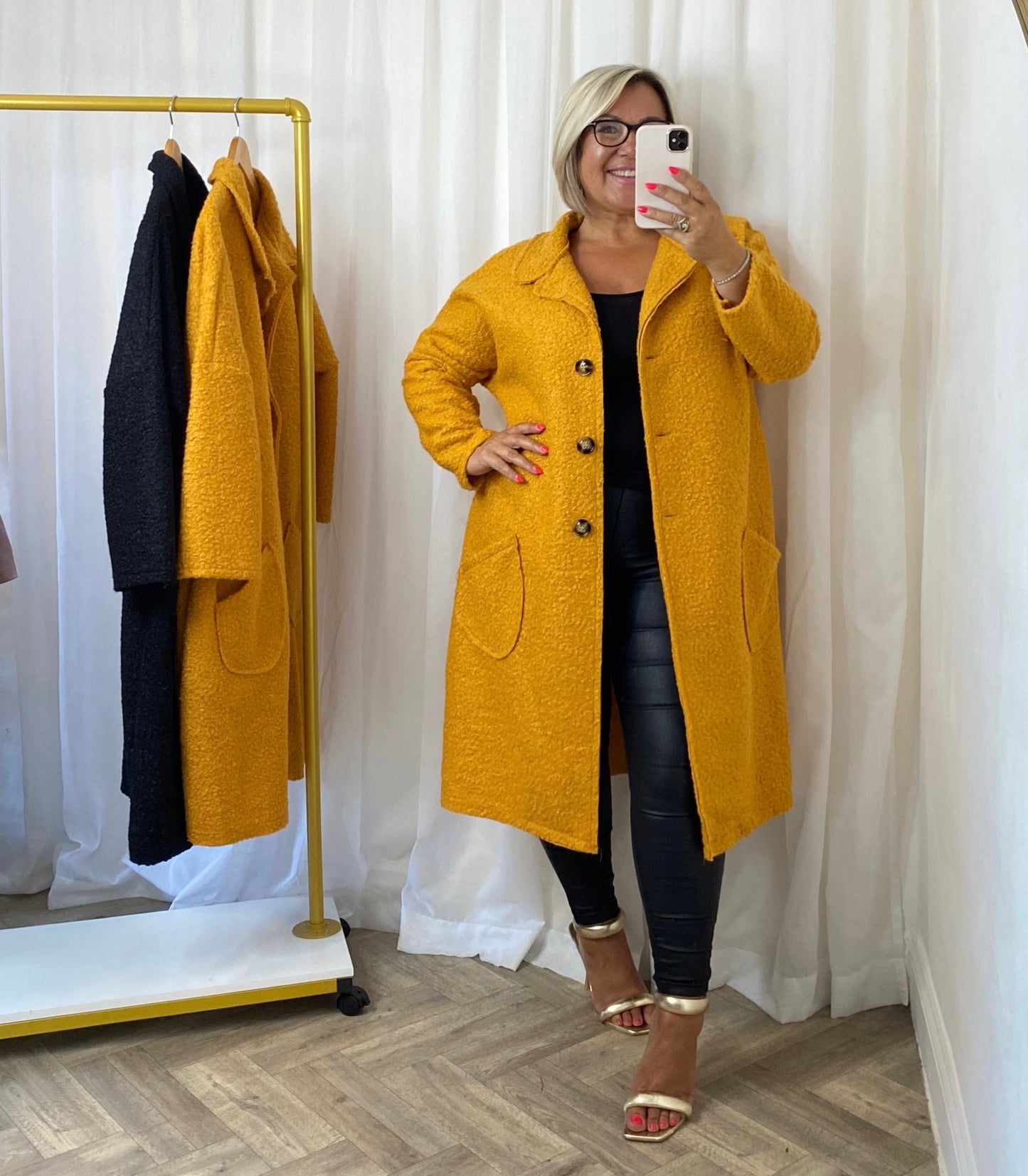 Mustard Teddy Coat