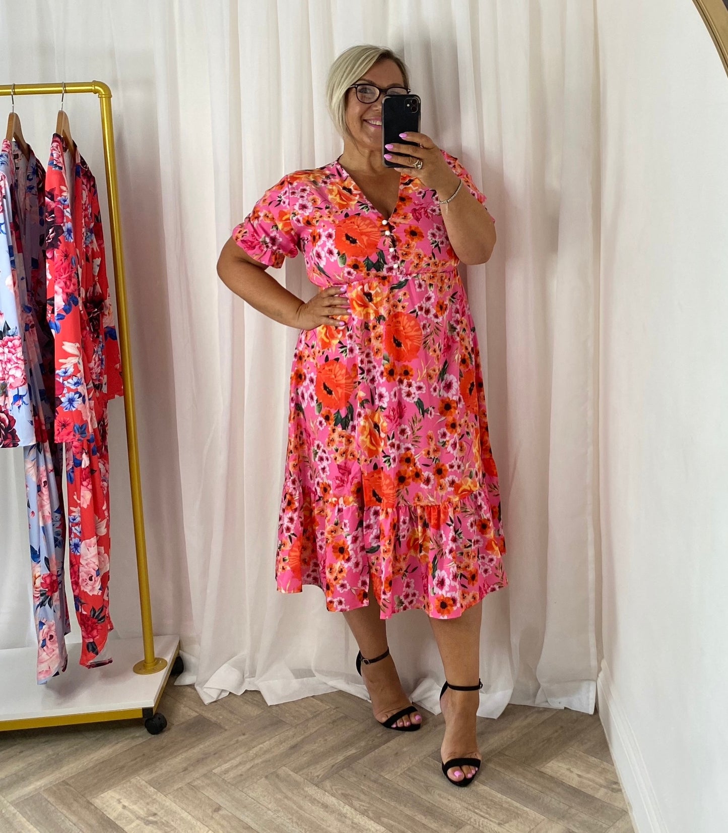 Floral Split Midaxi Dress