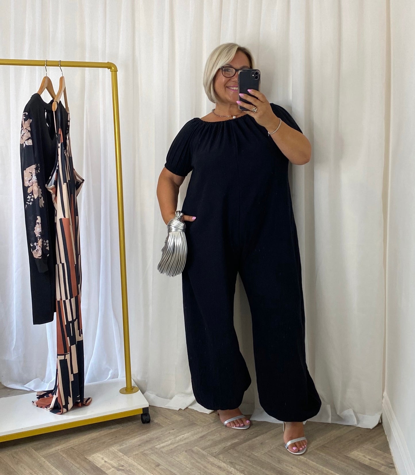 Black Bardot Jumpsuit