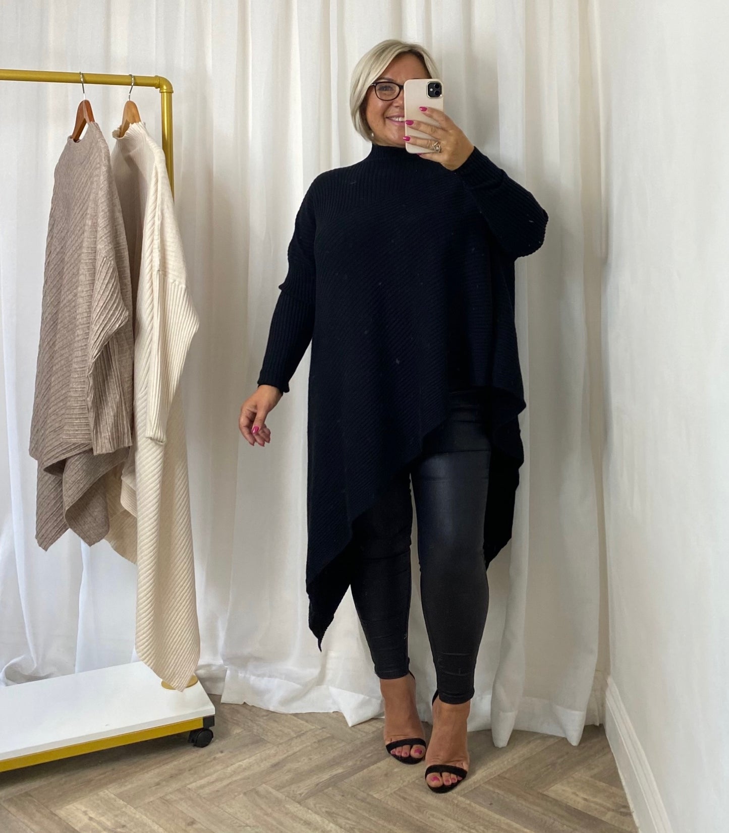 Black Asymmetric Knit