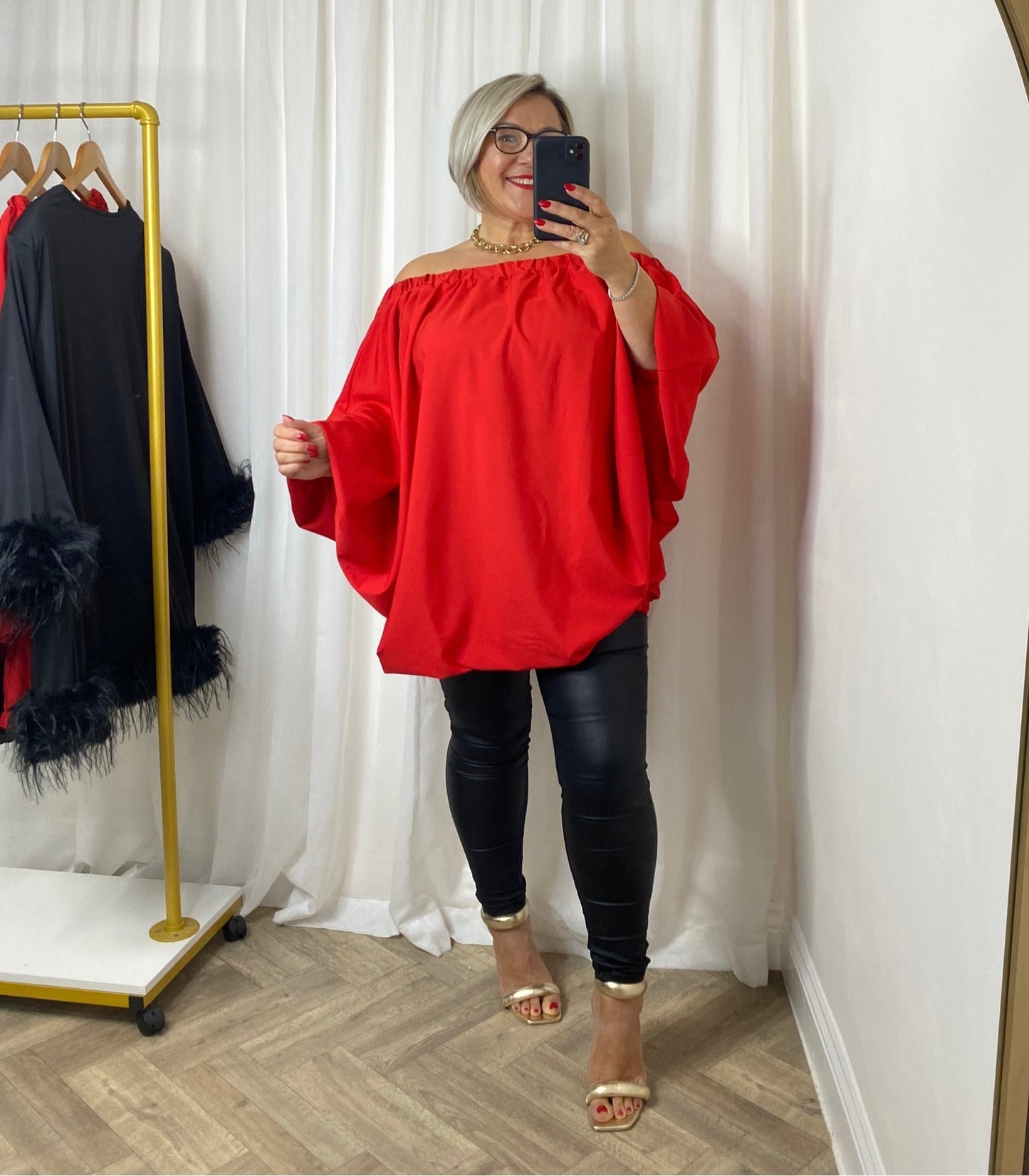 Red Extreme Oversized Top / Dress