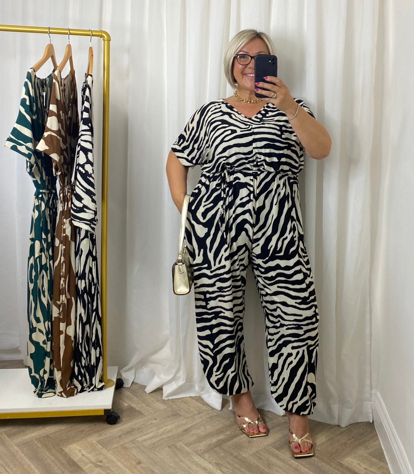 Zebra Print Jumpsuit